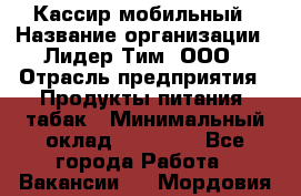 Кассир мобильный › Название организации ­ Лидер Тим, ООО › Отрасль предприятия ­ Продукты питания, табак › Минимальный оклад ­ 22 300 - Все города Работа » Вакансии   . Мордовия респ.